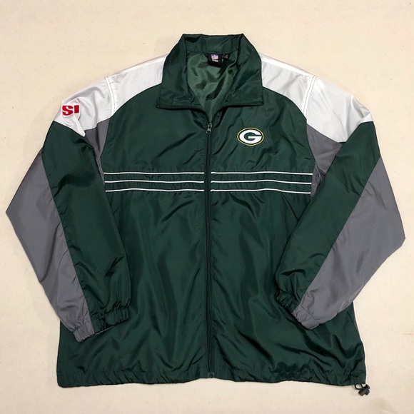 Green Bay Packers - NFL Reebok Mens Windbreaker - Picture 1 of 6